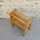 Light wood side table magazine rack