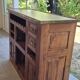 Meuble bar en teck massif et laiton