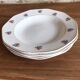 Set of 4 hollow plates Digoin & Sarreguemines pattern small flowers