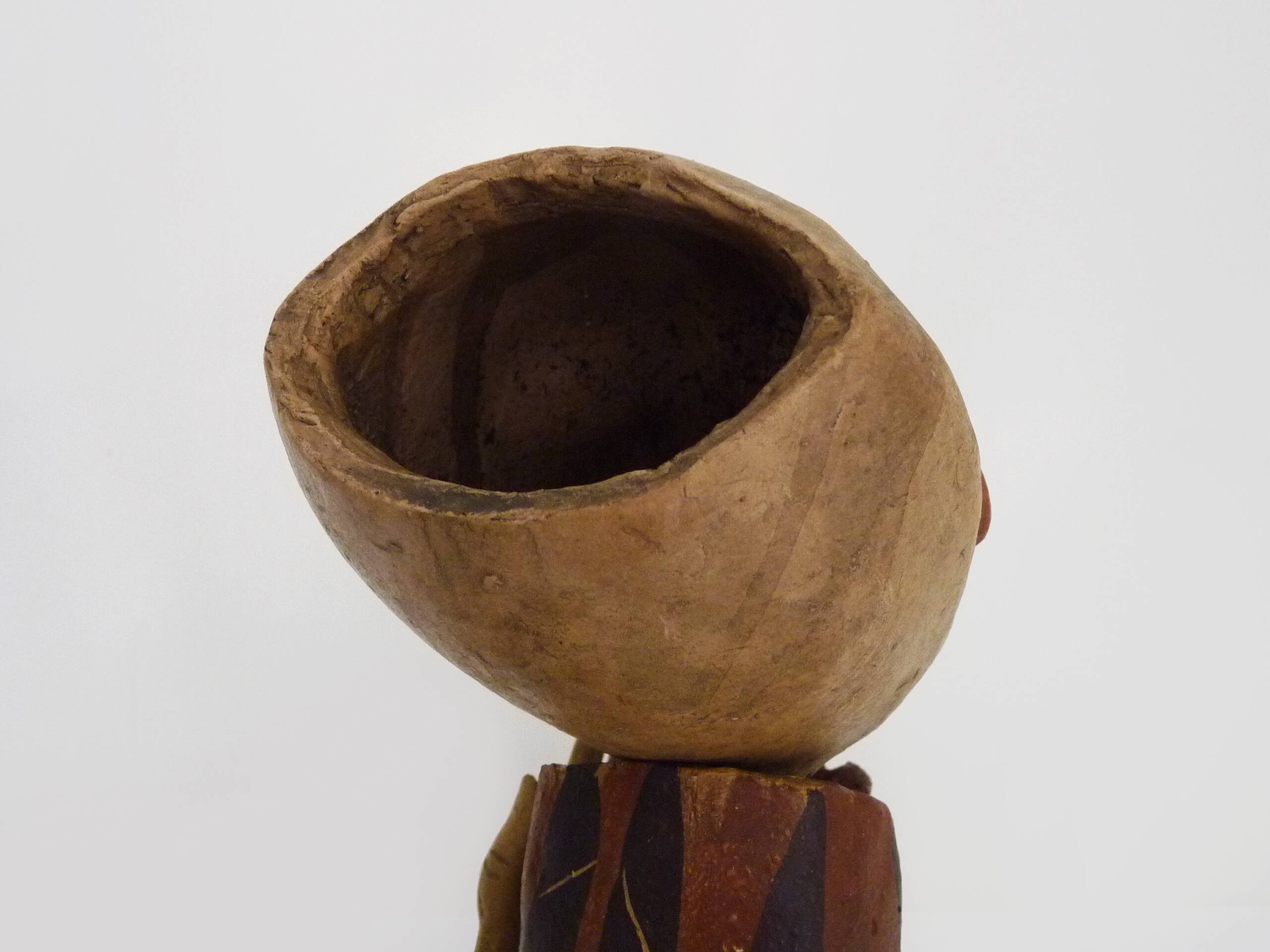 Polychrome terracotta bust sculpture