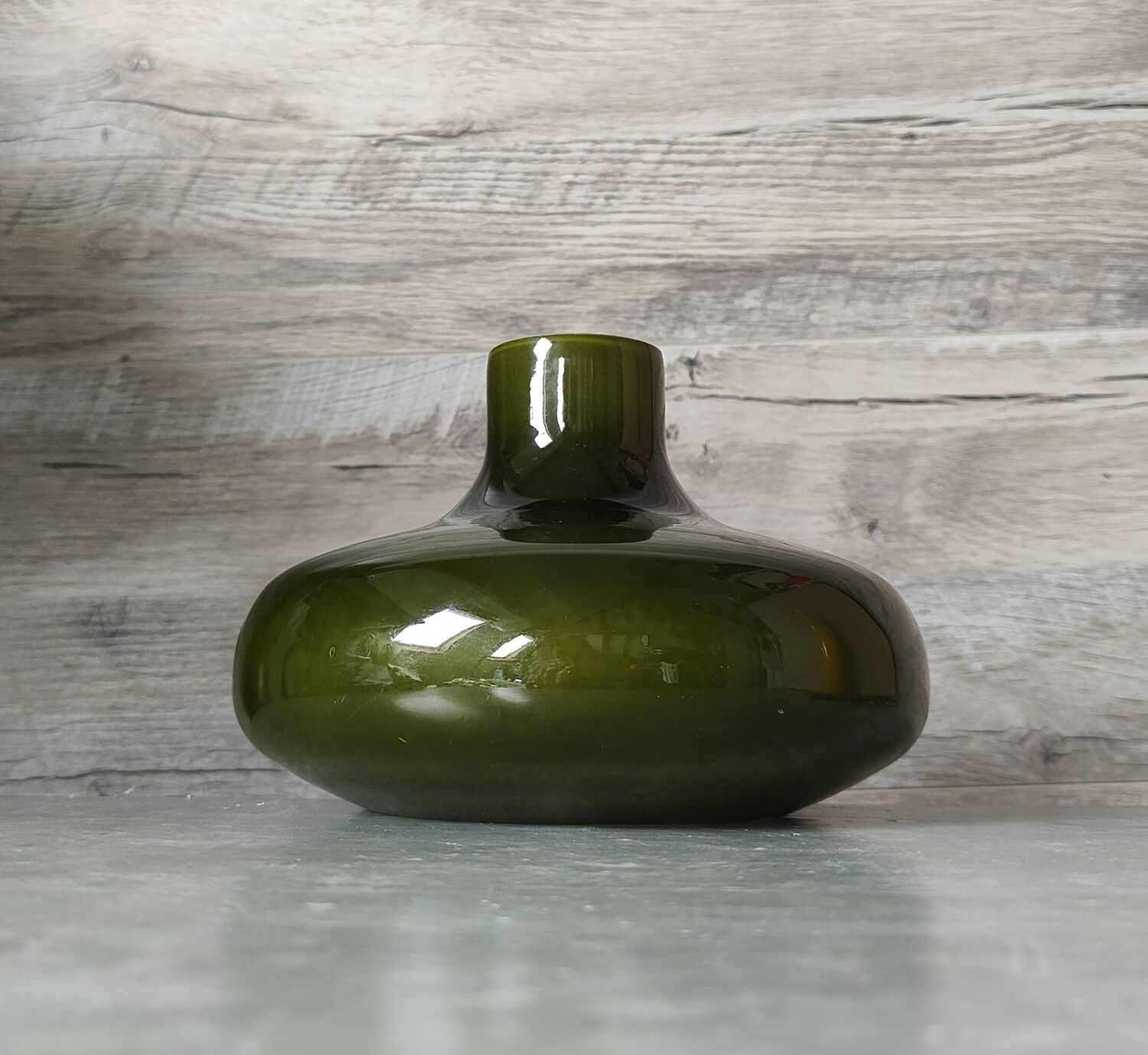 Green vintage vase