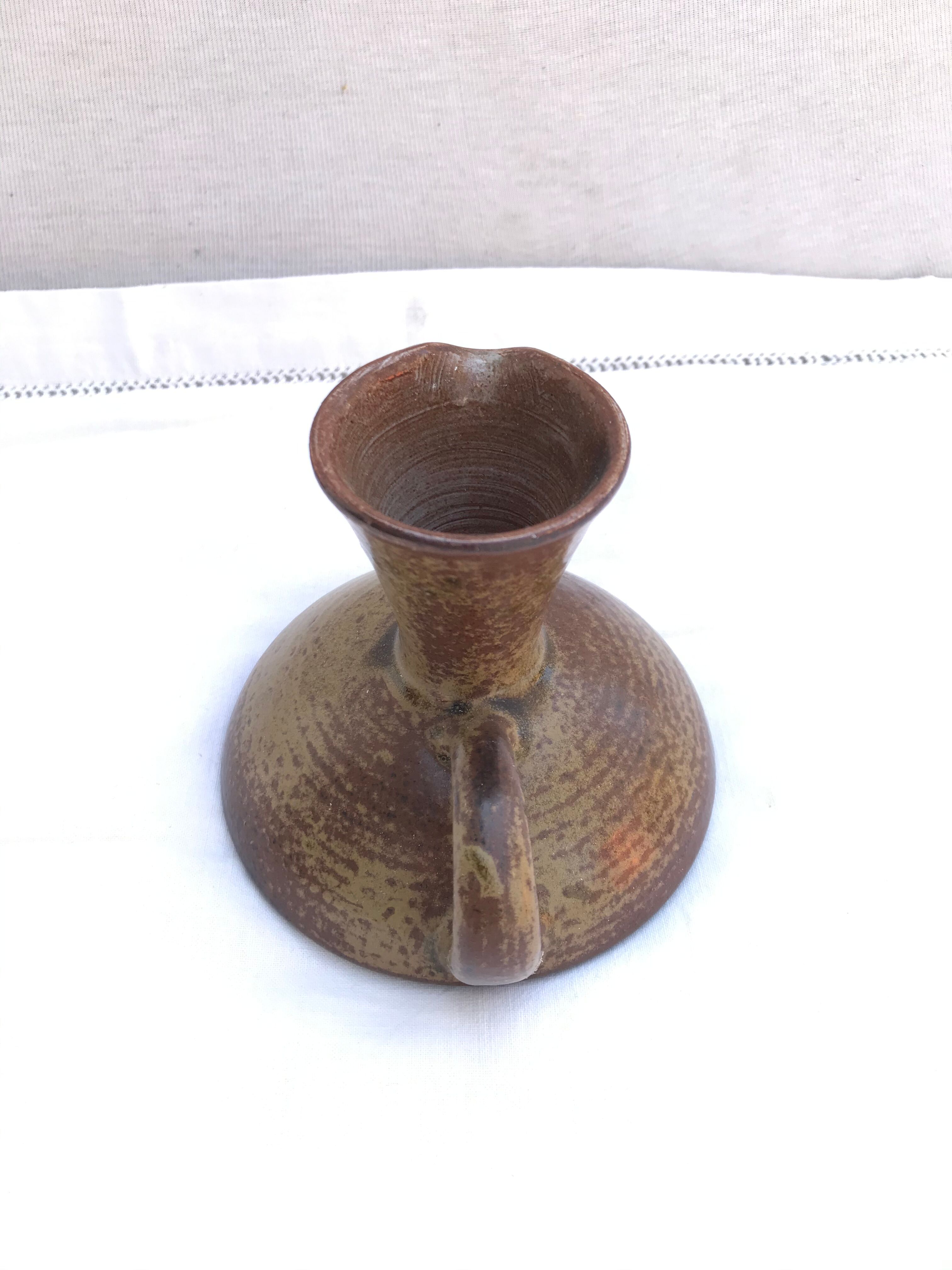 Former pitcher wine oil Jc Lafon brown sandstones - vintage label