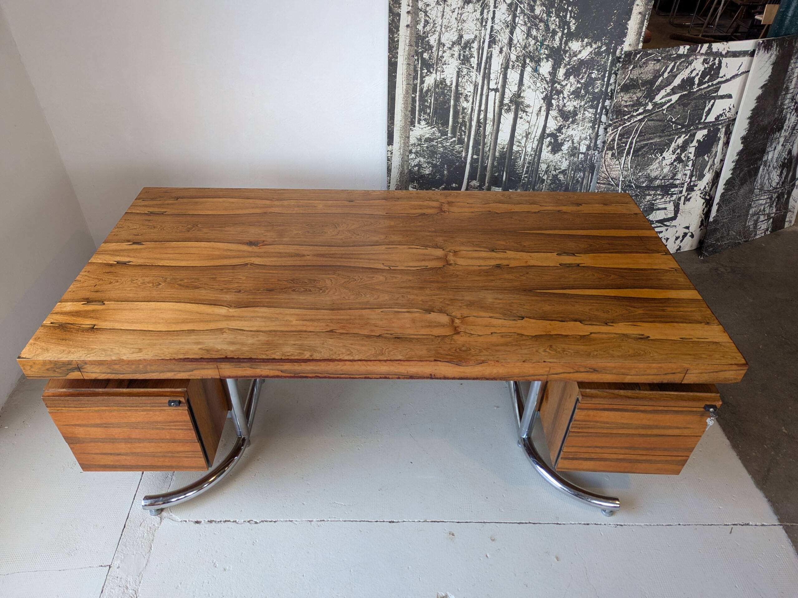 Rio rosewood executive desk, 1970s.