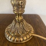 Bronze lamp, 2 M new fabric cable, lampshade