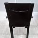 Black leather coral chairs by Matteo Grassi