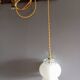Lampe baladeuse nomade opaline blanche, 1950