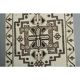 1970s Vintage Turkish Handmade Wool & Cotton Beige Runner Rug 96x361