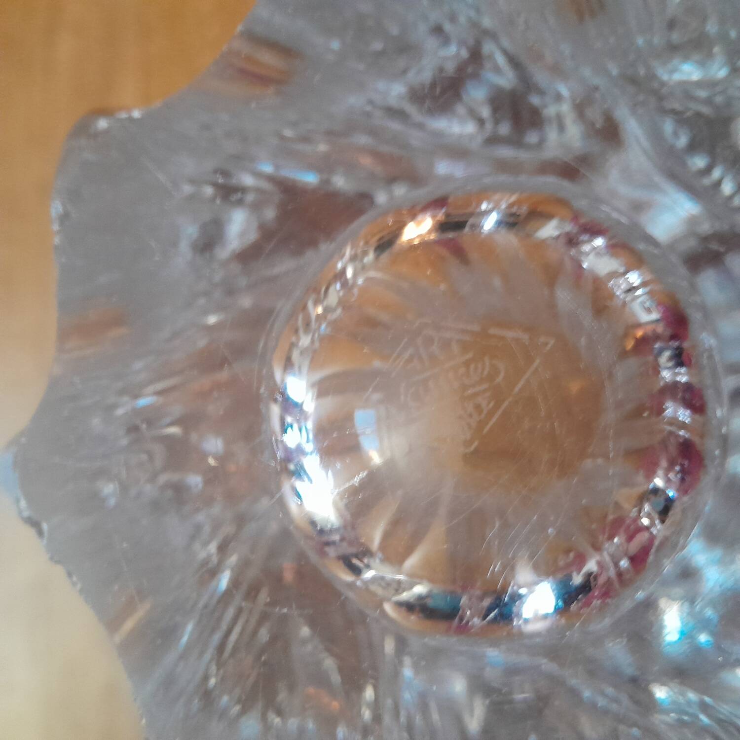 Large Vannes crystal vase - tulip shape