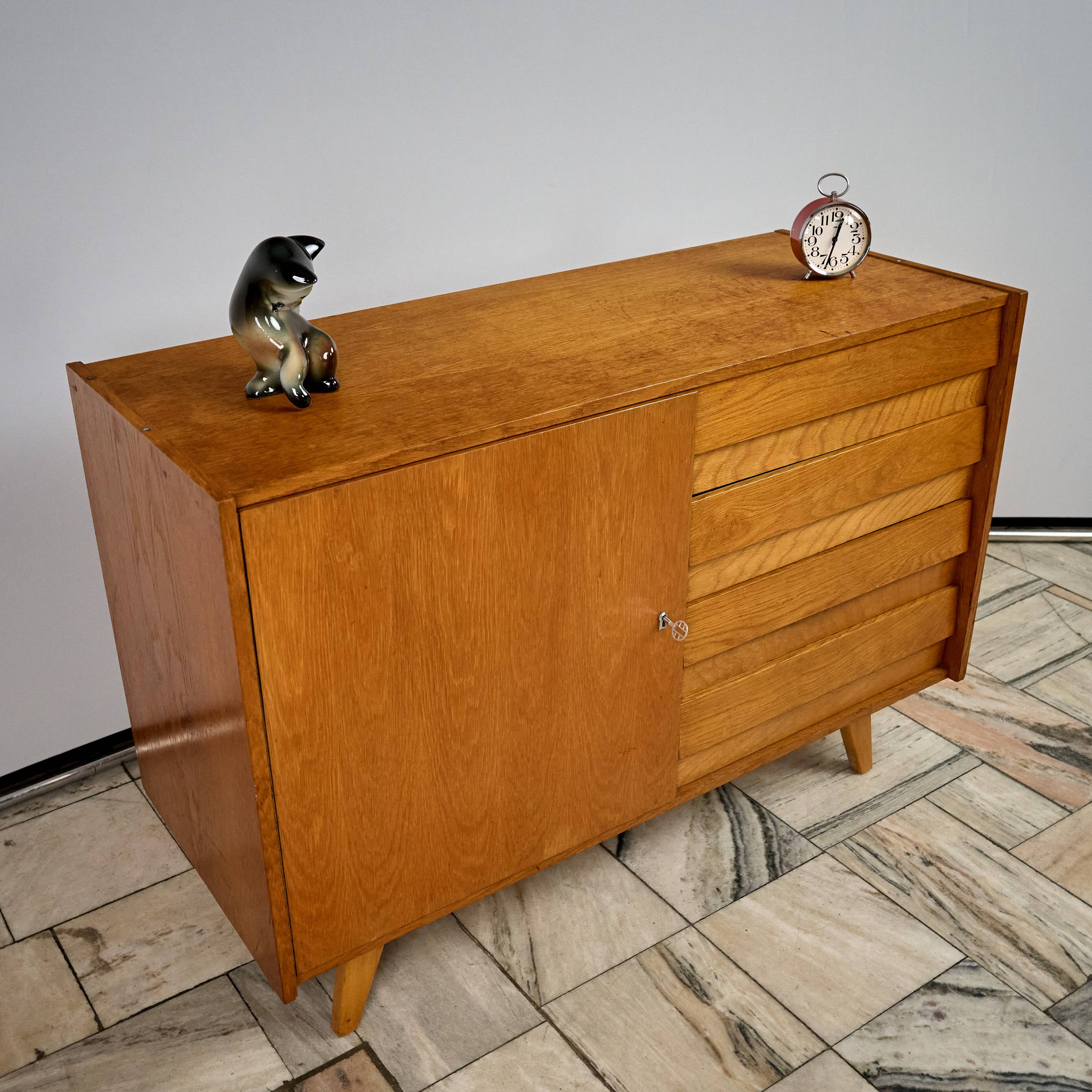 Vintage Oak Sideboard by Jiří Jiroutek, 1960s, Czechoslovakia