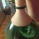 Green glass lamp