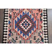 1970s Turkish Oushak Handmade Wool Cotton Orange Runner Rug 93x305