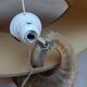 Vintage ram's horn living room lamp