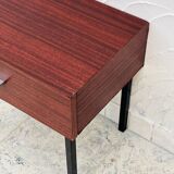 Vintage bedside table wood and metal from the 70s