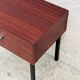 Vintage bedside table wood and metal from the 70s