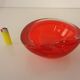 Vintage Italian Red Murano Glass Ashtray, 1960s