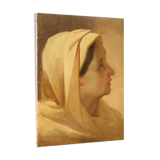 Oil painting on paper from the 19th century