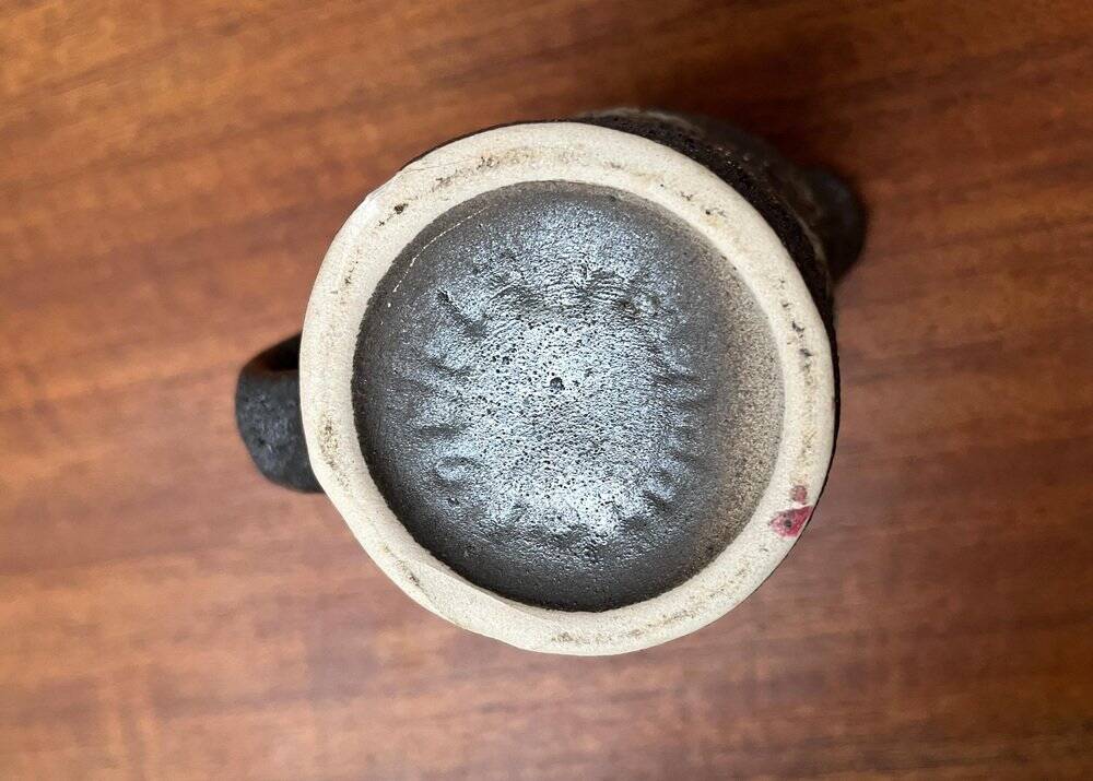 Brutalist Carafe Vase West German in Fat Lava Ceramic from the 1960s by Jopeko