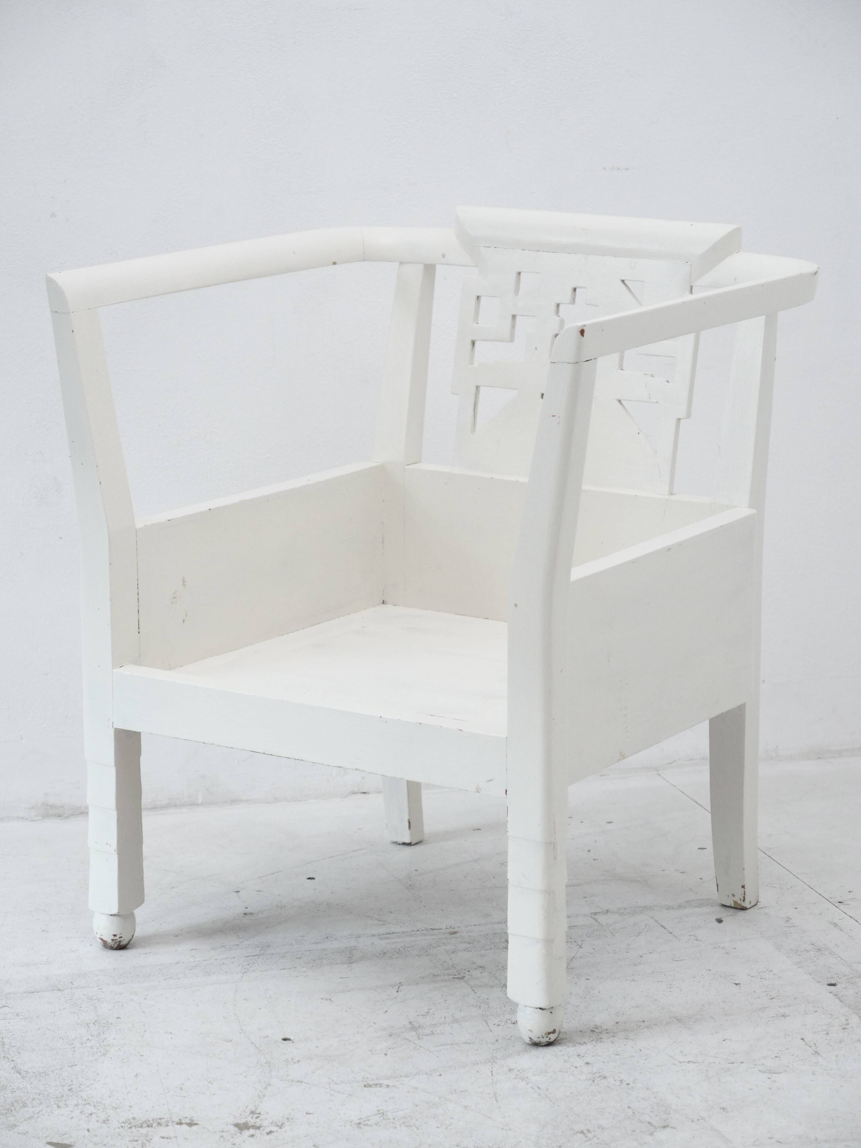 Art Deco armchair, Belle Époque attributed to the Martine Workshops (Paul Poiret)