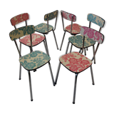 Set of 6 refurbished formica chairs
