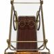 Bar drinks trolley in brass and wood by Maison Jansen