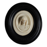 Limestone virgin medallion