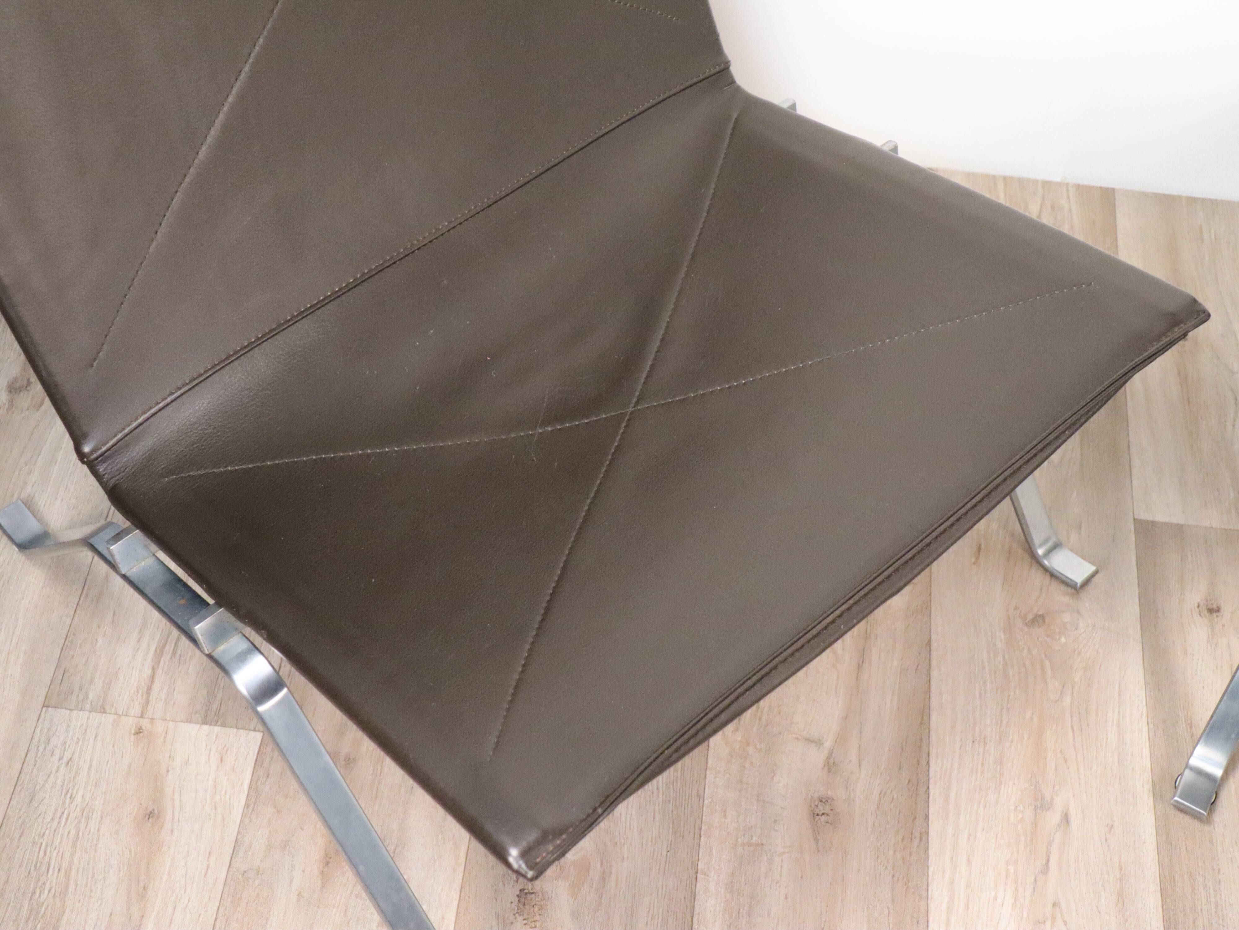 Pair of PK22 armchairs by Poul Kjaerholm for Fritz Hansen