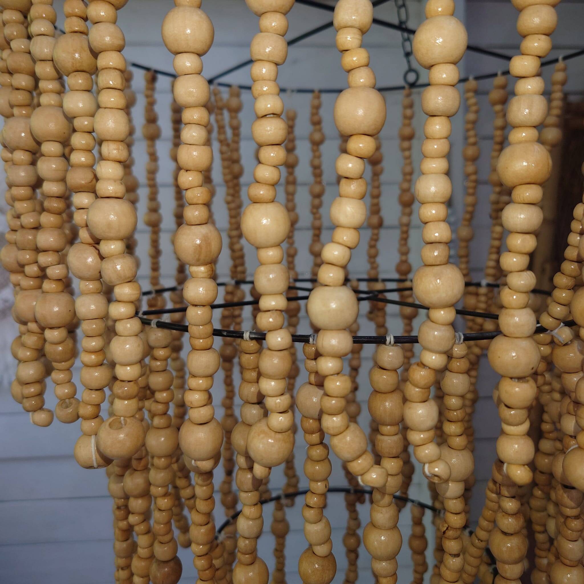 Chandelier - wooden bead pendant light