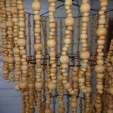 Lustre - suspension en perles de bois