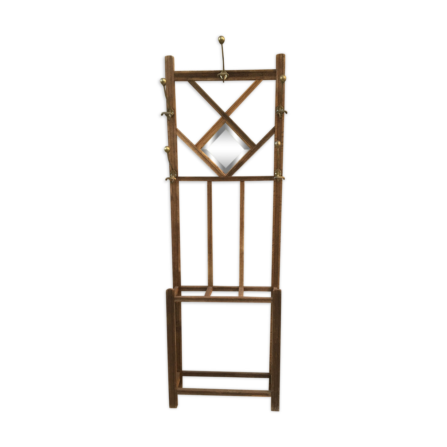 Old coat rack with mirror