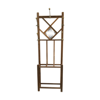 Old coat rack with mirror