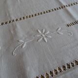 Old linen tablecloth 235 x 150 monogram AM