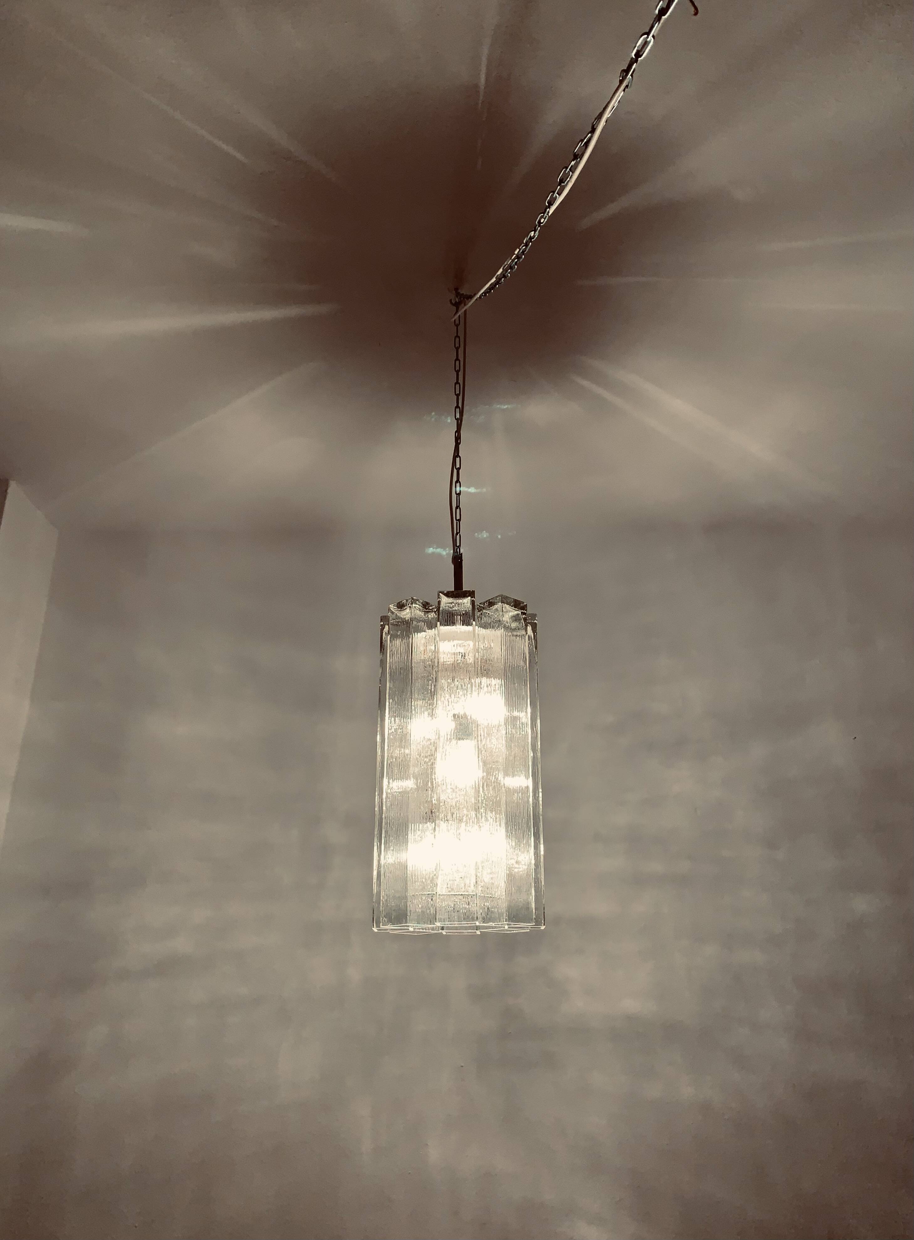 Large Crystal Glass Chandelier by Doria