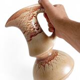 Mid-Century Ceramic Jug Vase by Roberto Rigon for Bertoncello, Signed, 1960s