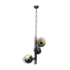 Goffredo Reggiani, three lights chrome chandelier from 70s