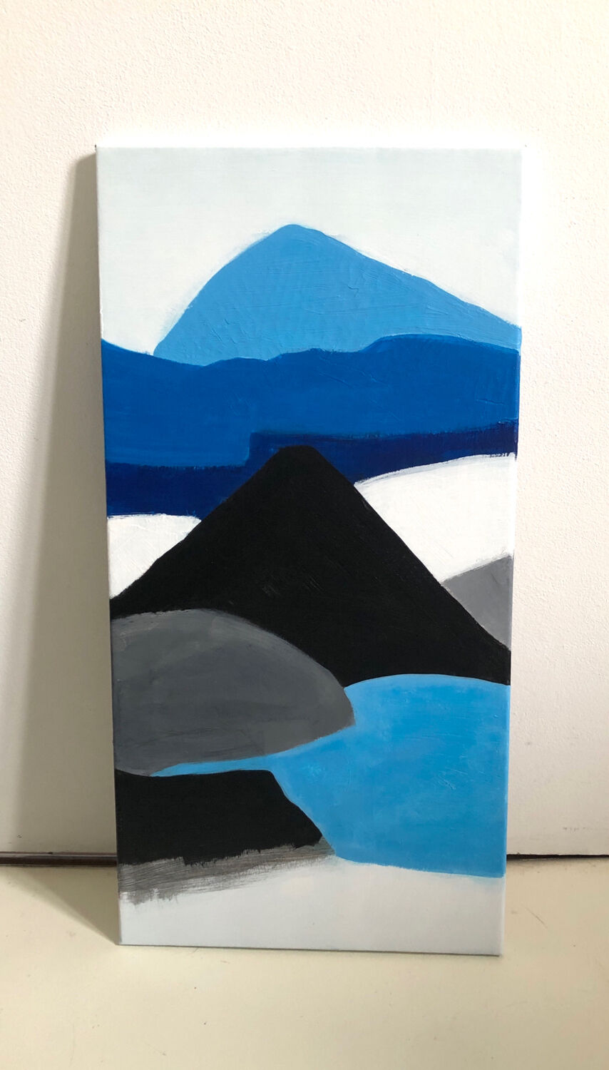 Tableau contemporain bleu