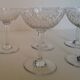5 coupes à  champagne cristal Baccarat Magenta Grain De Riz