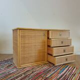 Rattan sideboard by Dal Vera