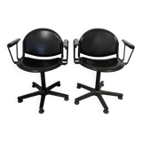 Paire de chaises de bureau par Lucci & Orlandini années 80