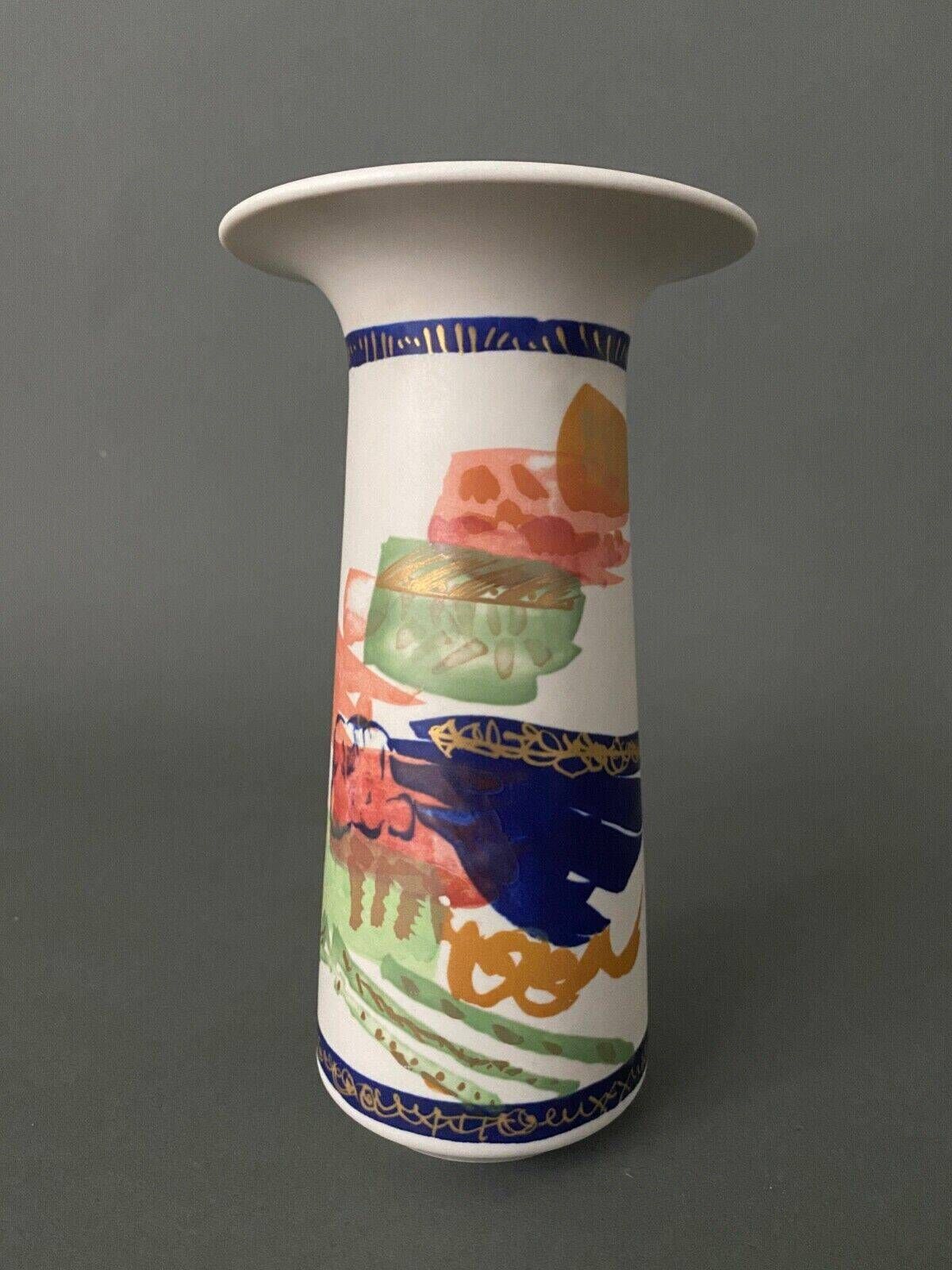 Gilbert Portanier Rosenthal Alta Mira vase abstract decor ceramic 20th century
