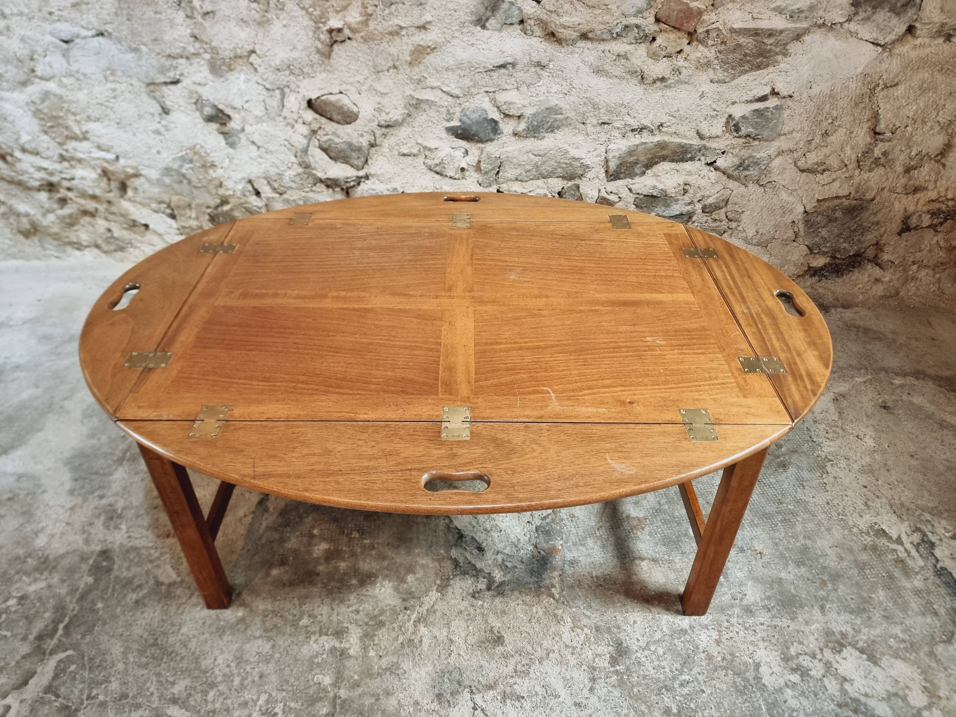 Vintage 60s Nautical Coffee Table - Butler Tray Style