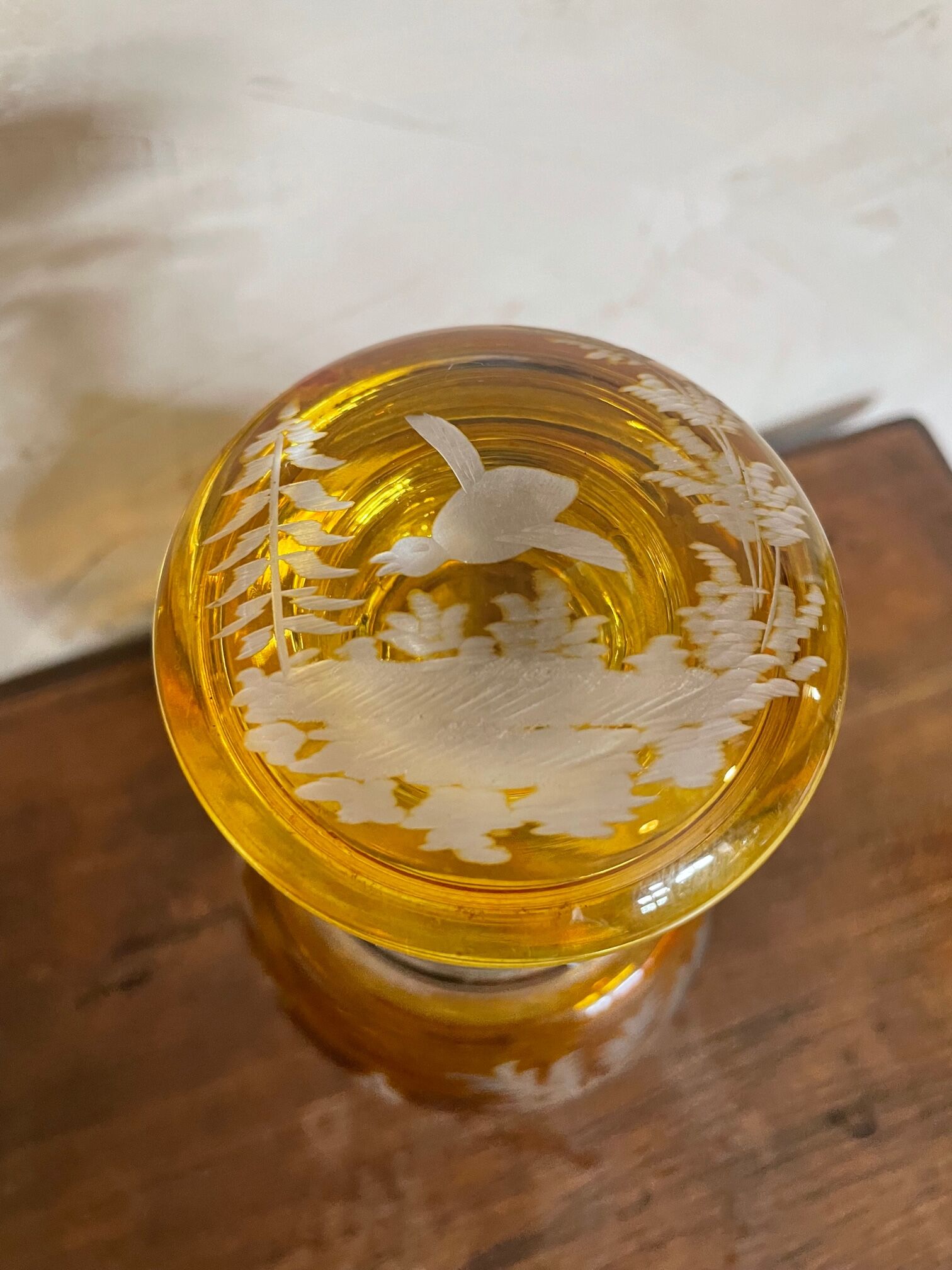 Bohemian crystal liquor service