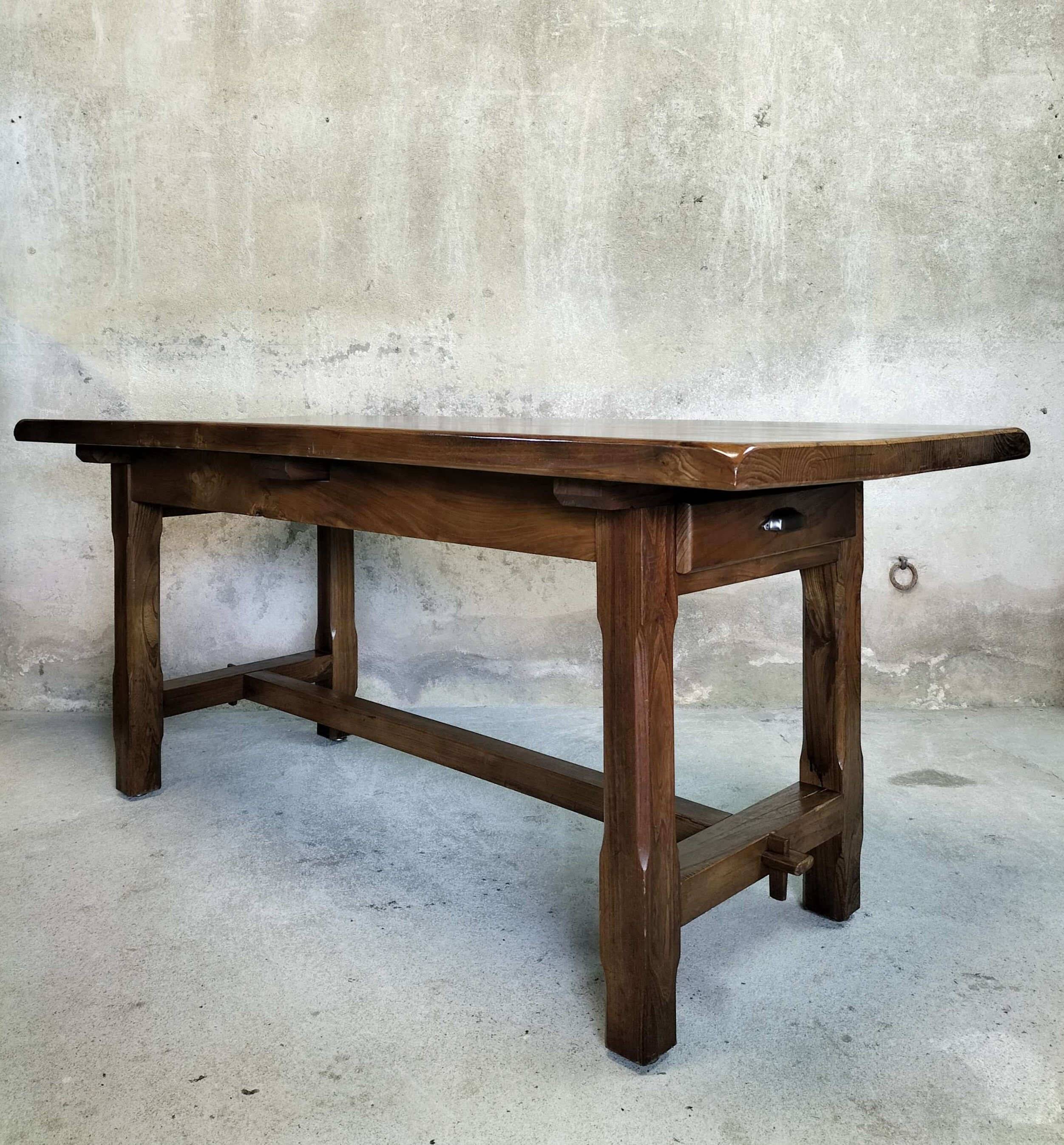 Solid wood farmhouse table