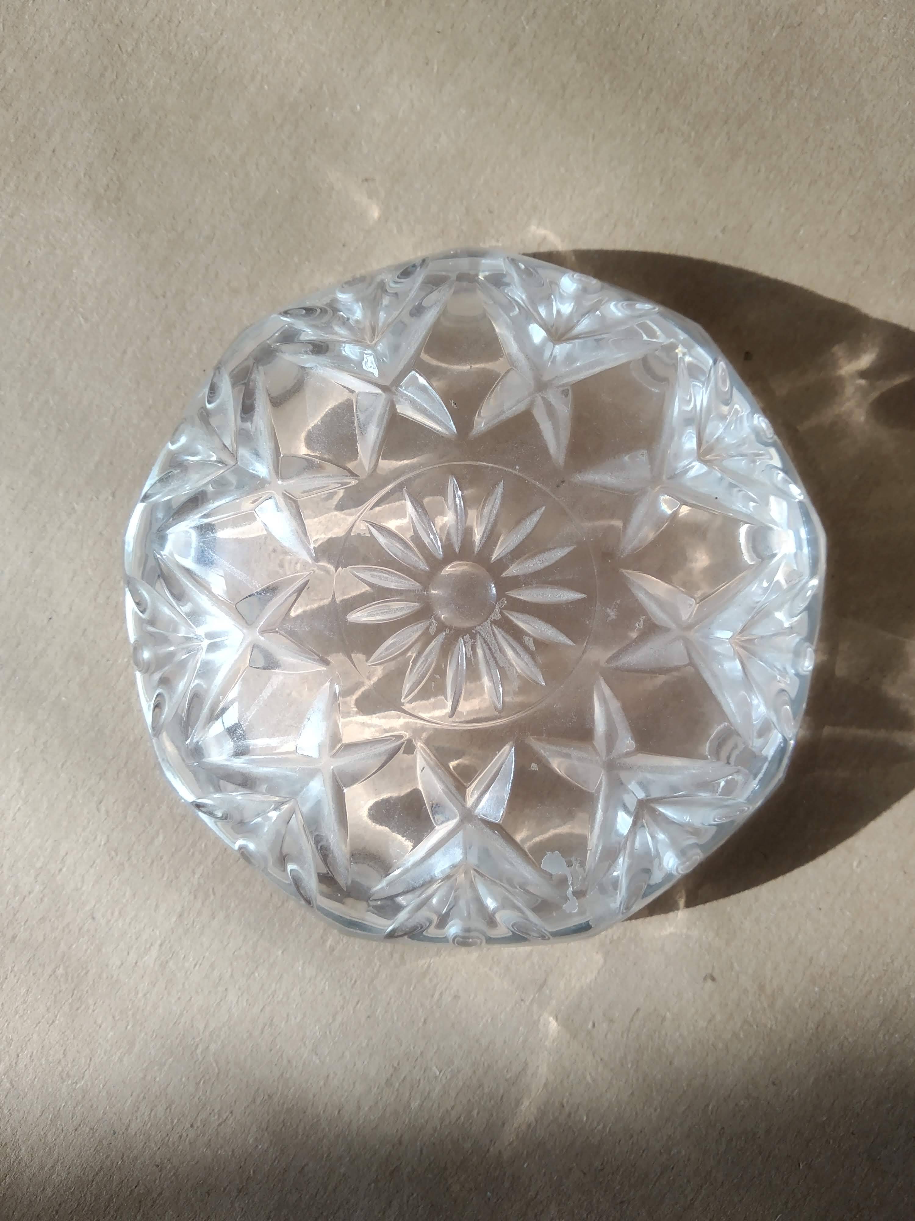 Vintage Cut Crystal Footed Candy Box *