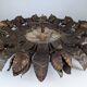 Large gilt floral sunurst lamp 1950s