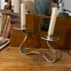 Candlestick candlestick design 1970 metal silver Saint Médard