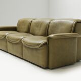 DS-12 modular vintage set in green leather by Team de Sede for De Sede Swiss