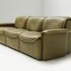 DS-12 modular vintage set in green leather by Team de Sede for De Sede Swiss
