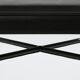Jacques Quinet paire de chaises cuir noir laiton 1950