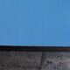 Blue formica table with extension with drawer