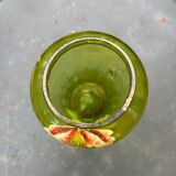 Art nouveau enamelled glass vase